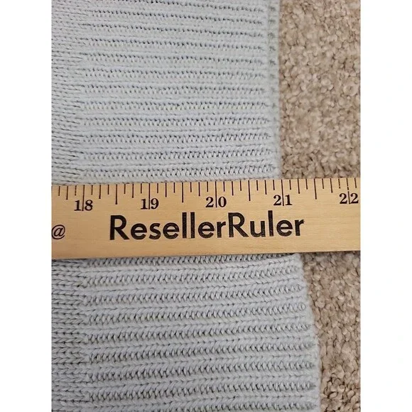 Womens Crewneck Sweater Medium Blue Embroidered Floral Cottage Core Granny Boho - Picture 8 of 10